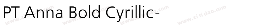 PT Anna Bold Cyrillic字体转换